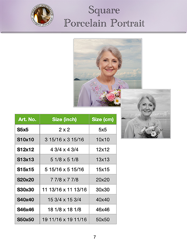 Square Porcelain Portrait